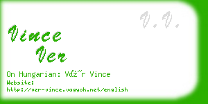 vince ver business card